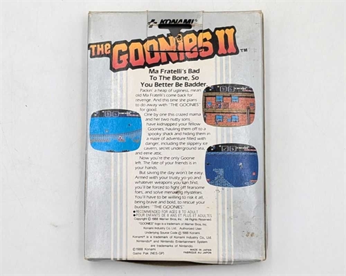 The Goonies II - Original Æske - (EEC) - NES Spil (B Grade) (Genbrug)